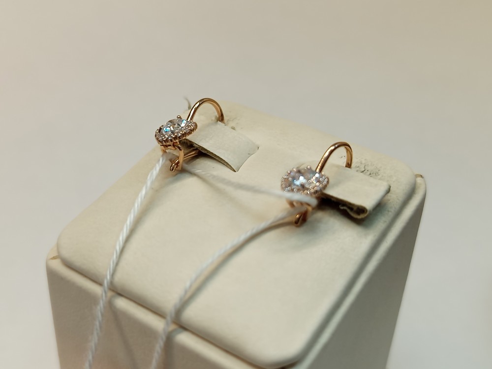 СКМИ585 СЕРЬГИ С КАМНЯМИ (Au 585)