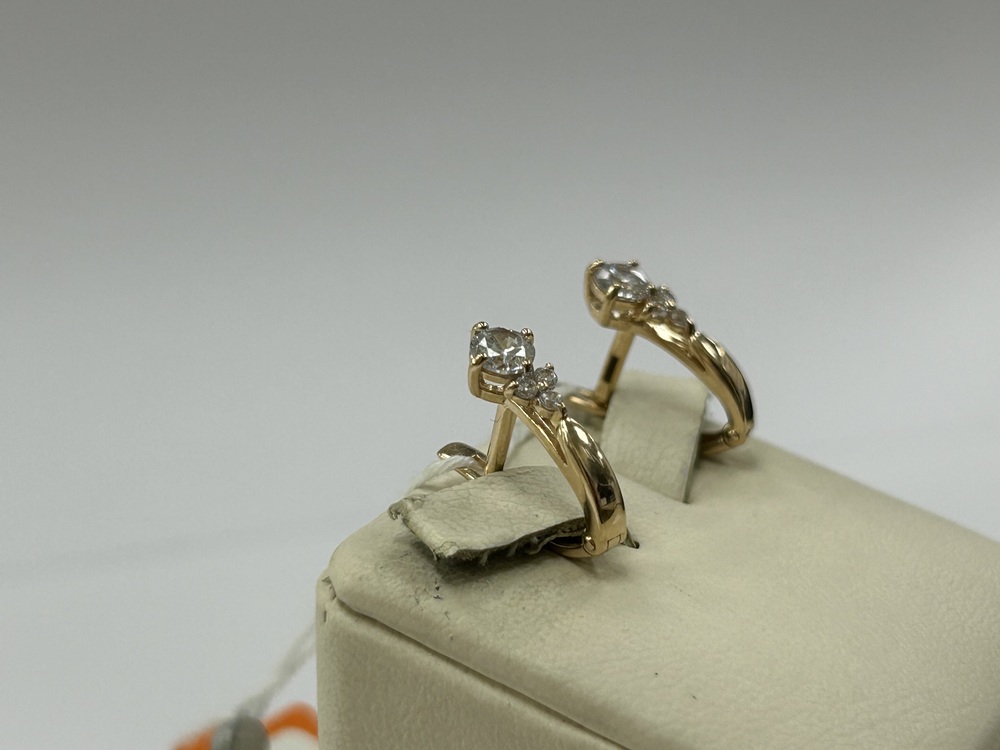 СКМИ585 СЕРЬГИ С КАМНЯМИ (Au 585)