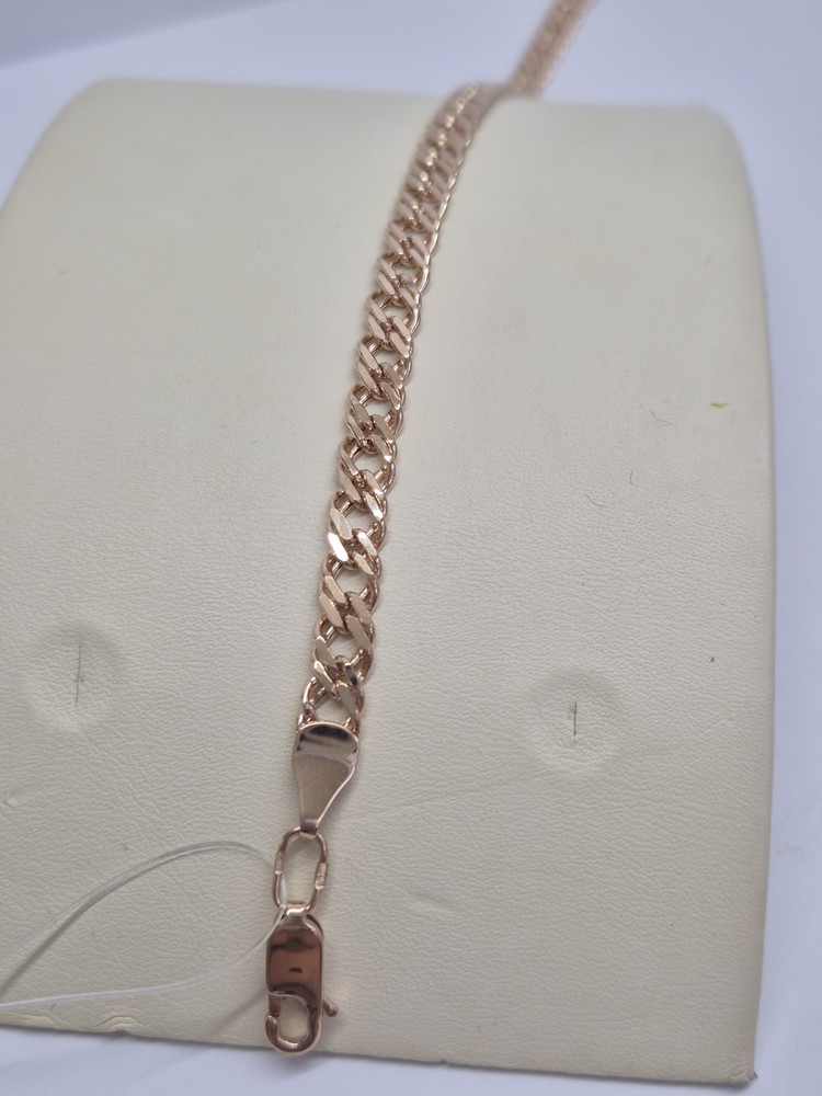 611108023 БРАСЛЕТ ПУСТОТЕЛЫЙ Ромб двойной (Au 585)