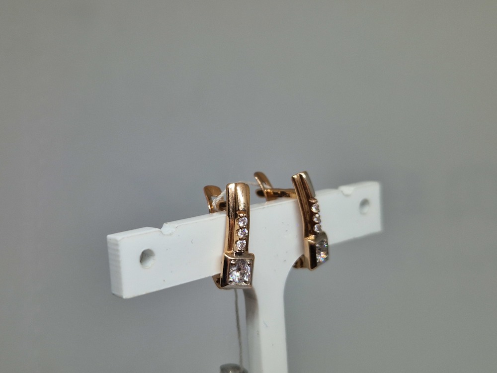 СКМИ585 СЕРЬГИ С КАМНЯМИ (Au 585)