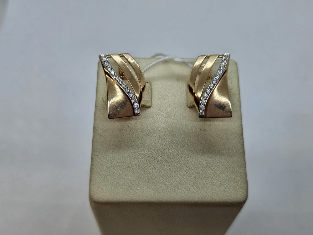 СКМИ585 СЕРЬГИ С КАМНЯМИ (Au 585)