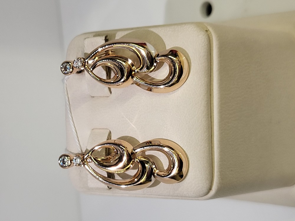 СКМИ585 СЕРЬГИ С КАМНЯМИ (Au 585)