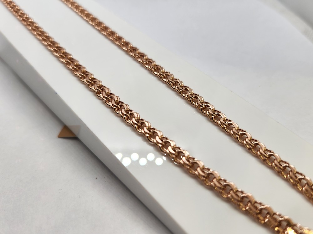 8080200П-55 ЦЕПЬ ПУСТОТЕЛАЯ Бисмарк (Au 585)