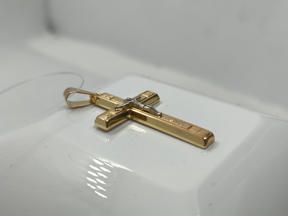 ПОДВЕСКА КРЕСТ без камня (Au 585)