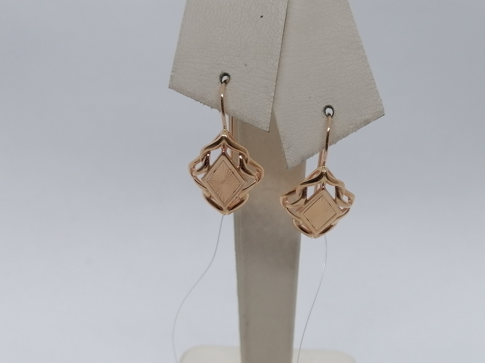 СЕРЬГИ ПЕТЕЛЬКА без камня (Au 585)