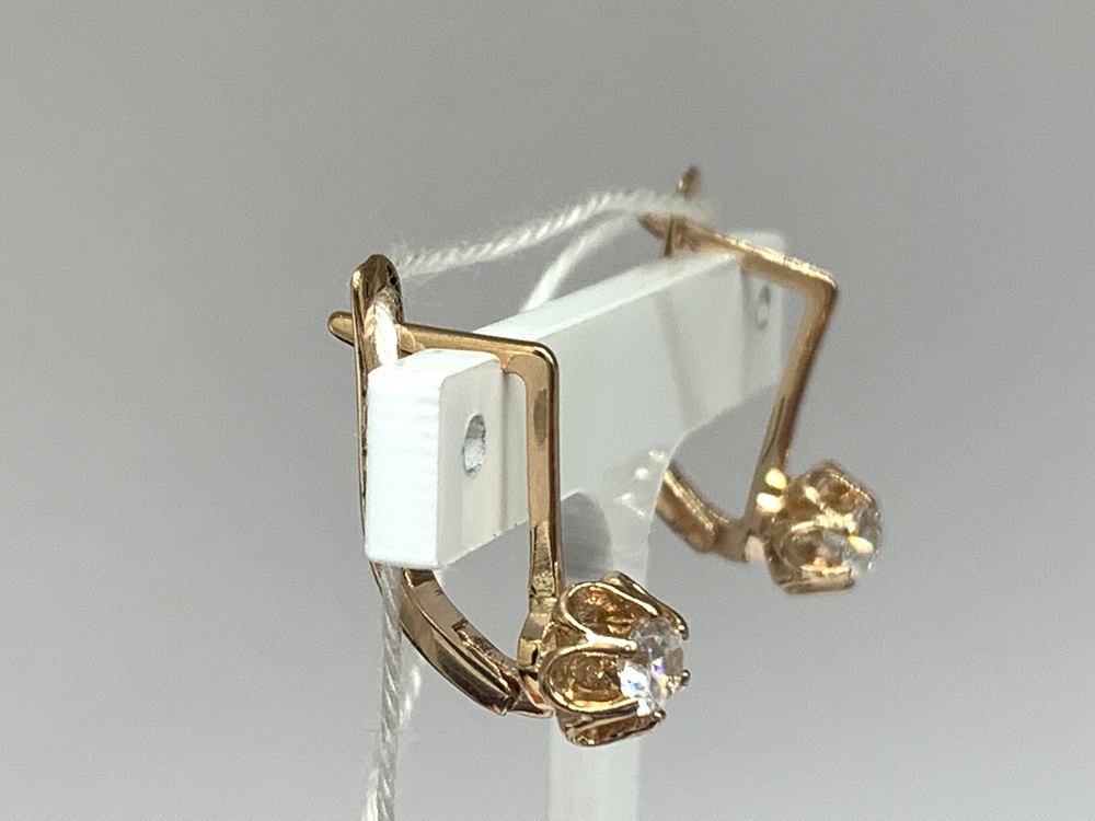 СЕРЬГИ С КАМНЕМ (Au 585)