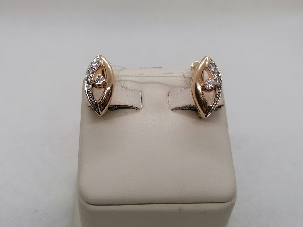 СКМИ585 СЕРЬГИ С КАМНЯМИ (Au 585)