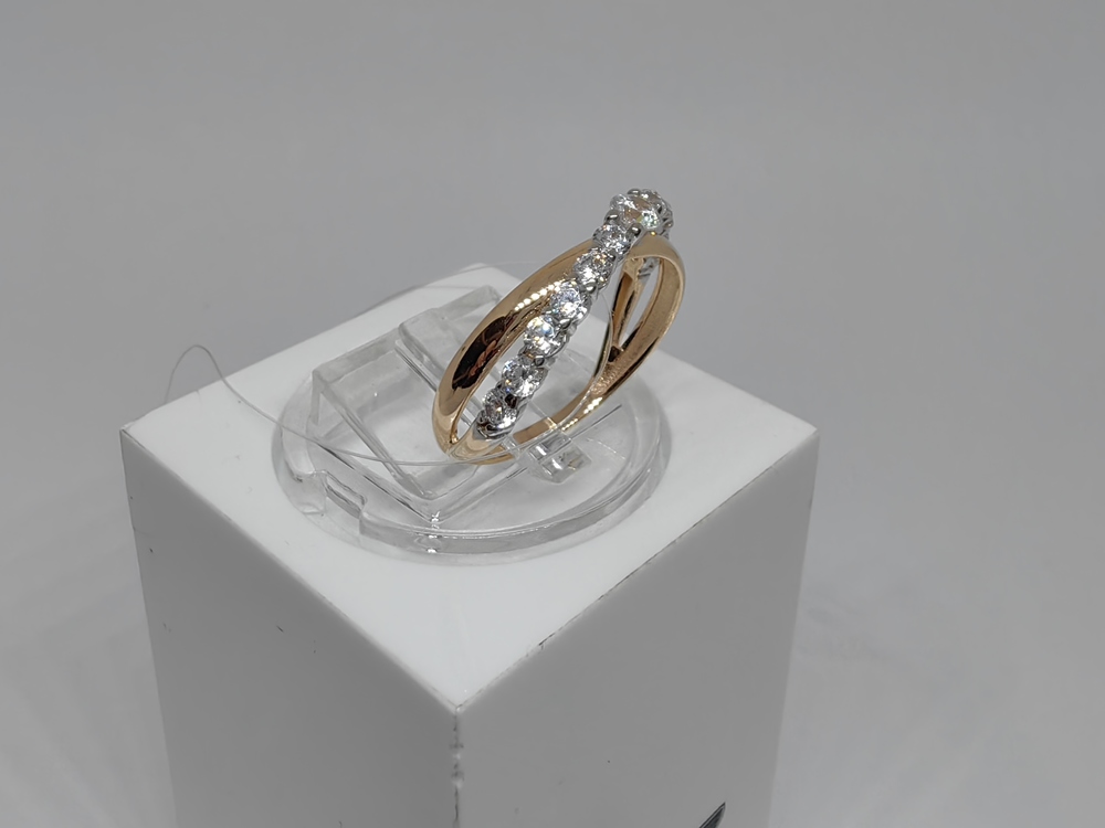 КОЛЬЦО С КАМНЯМИ (Au 585)