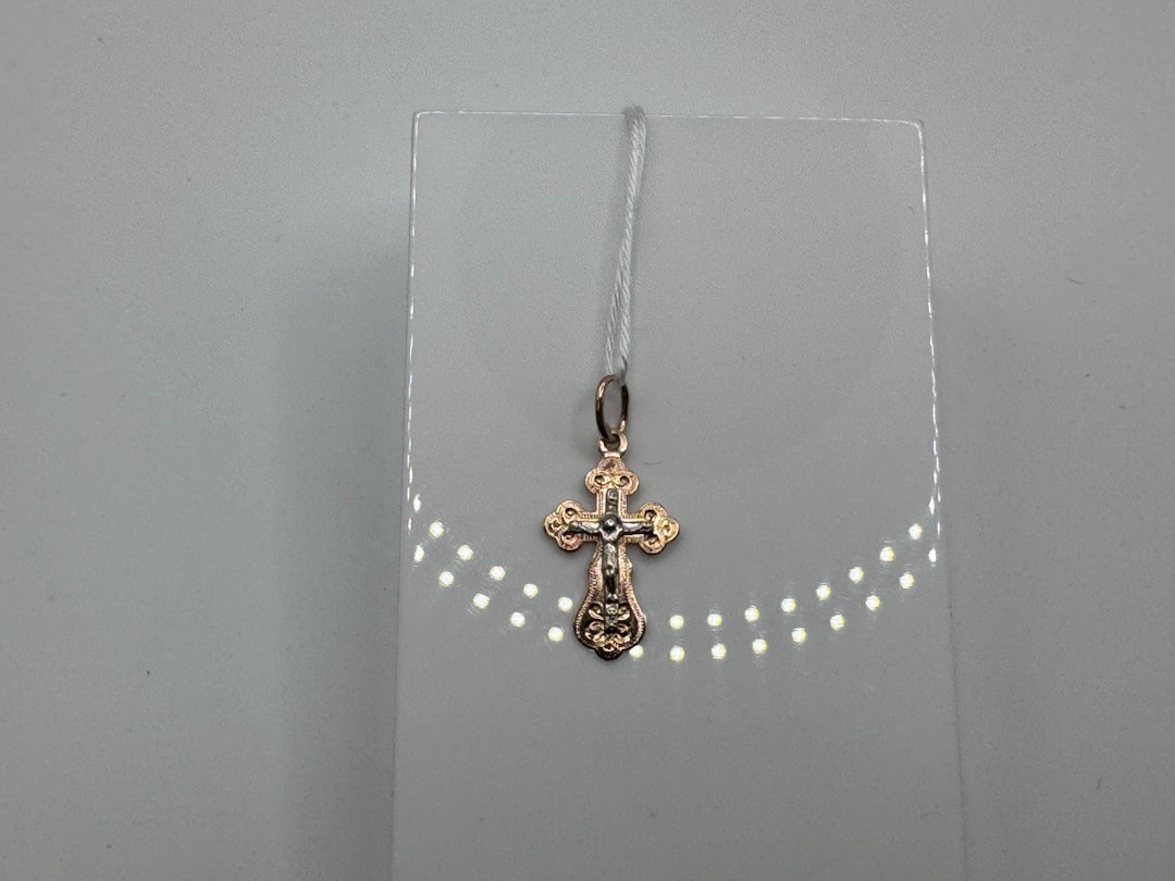 ПОДКБК585 ПОДВЕСКА КРЕСТ БЕЗ КАМНЯ (Au 585)