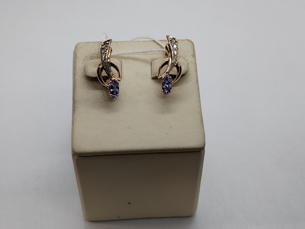 СЕРЬГИ С КАМНЯМИ (Au 585)