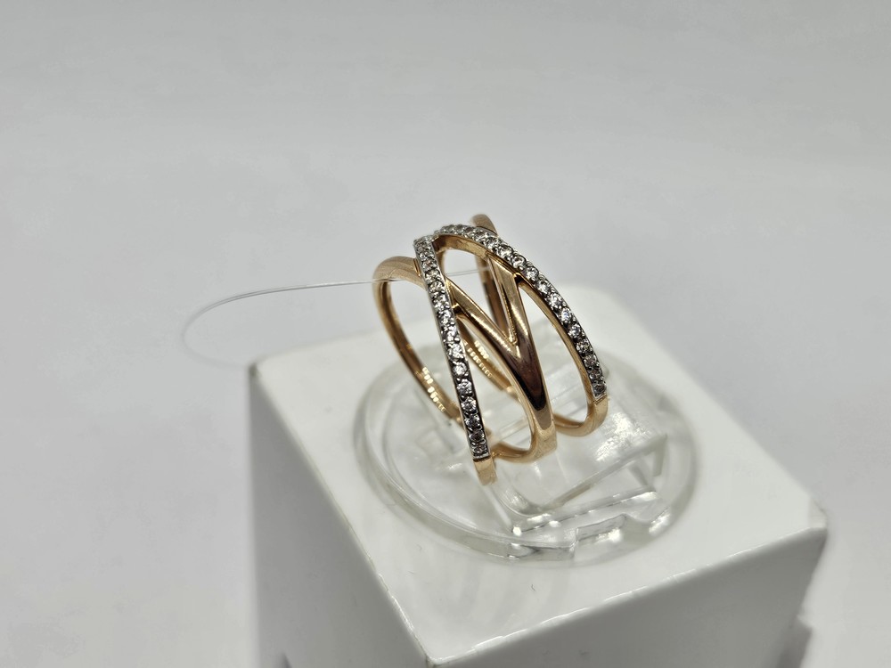 КОЛЬЦО С КАМНЯМИ (Au 585)