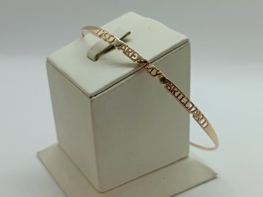 БЖГ585 БРАСЛЕТ ЖЕСТКИЙ ГЛАДКИЙ (Au 585)