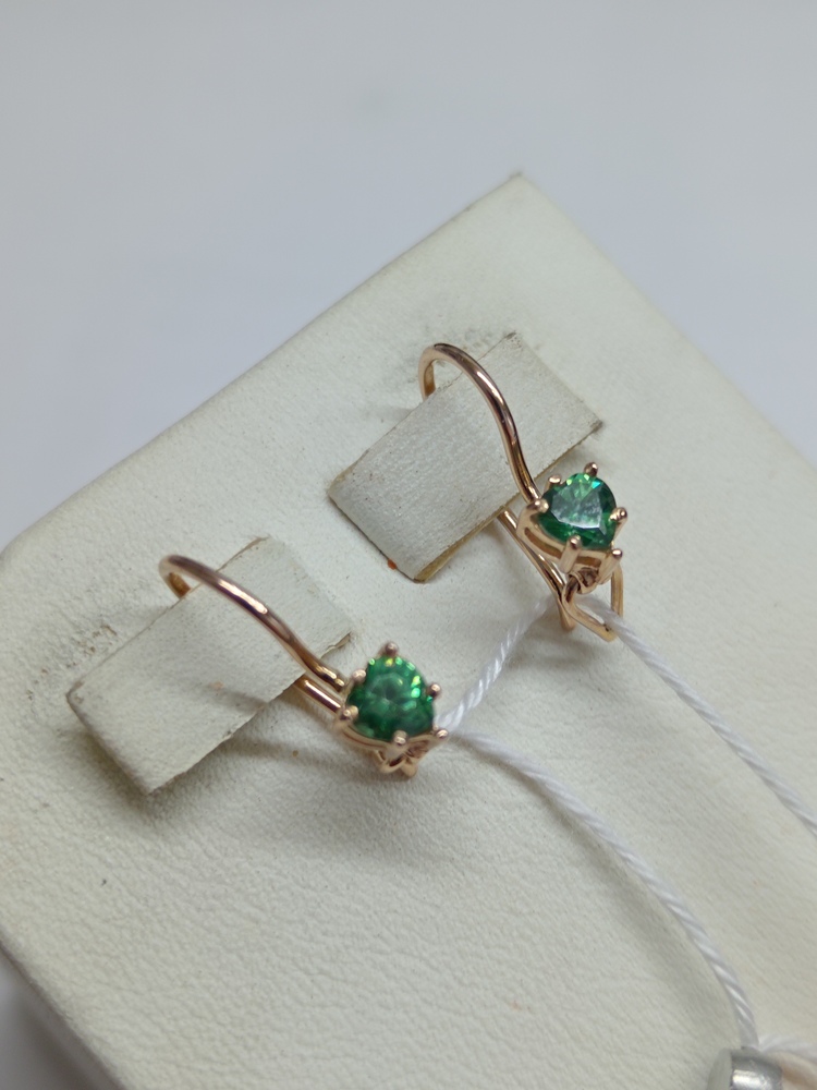 СЕРЬГИ С КАМНЕМ (Au 585)