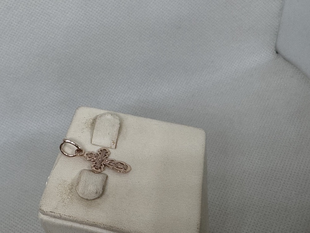 ПОДВЕСКА КРЕСТ без камня (Au 585)