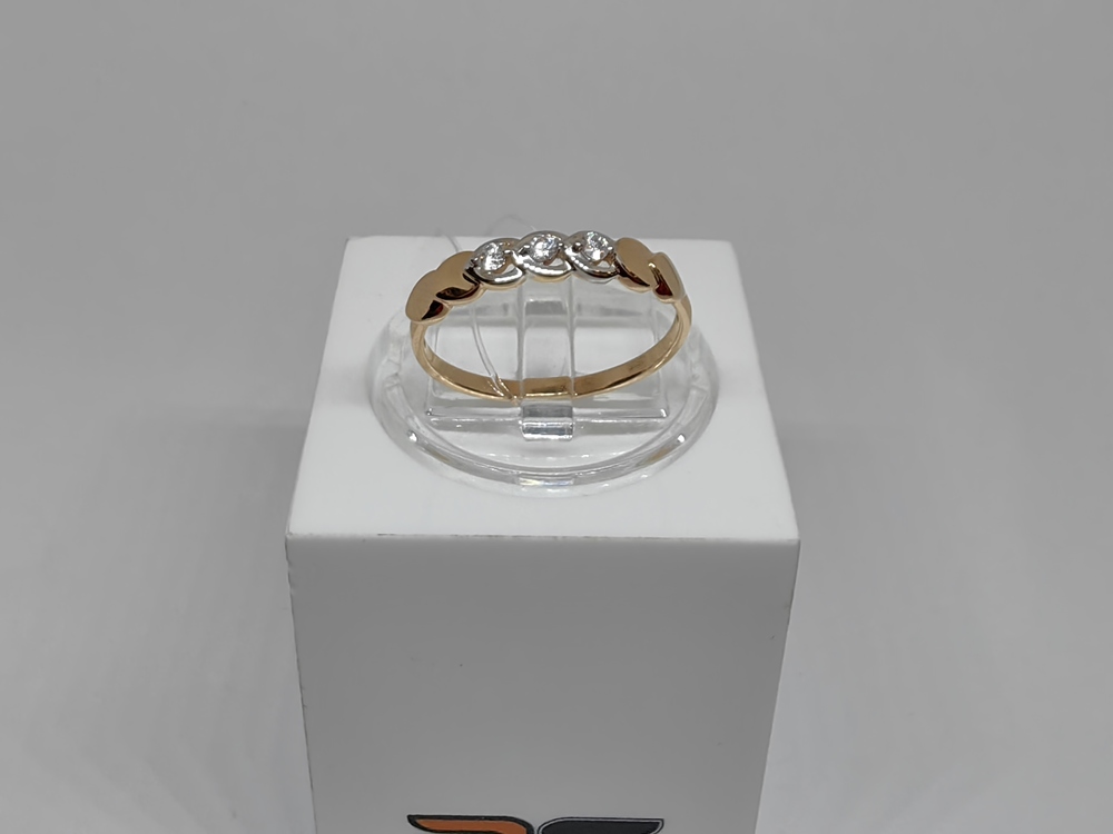 КОЛЬЦО С КАМНЯМИ (Au 585)