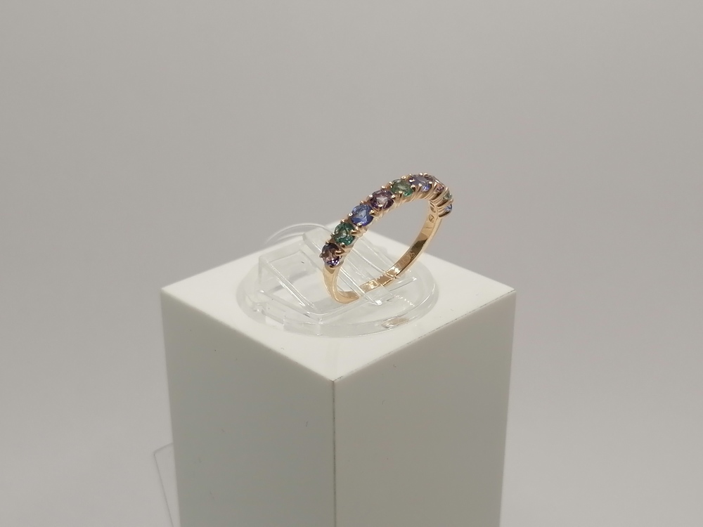 КОЛЬЦО ТОПАЗ с камнями (Au 585)