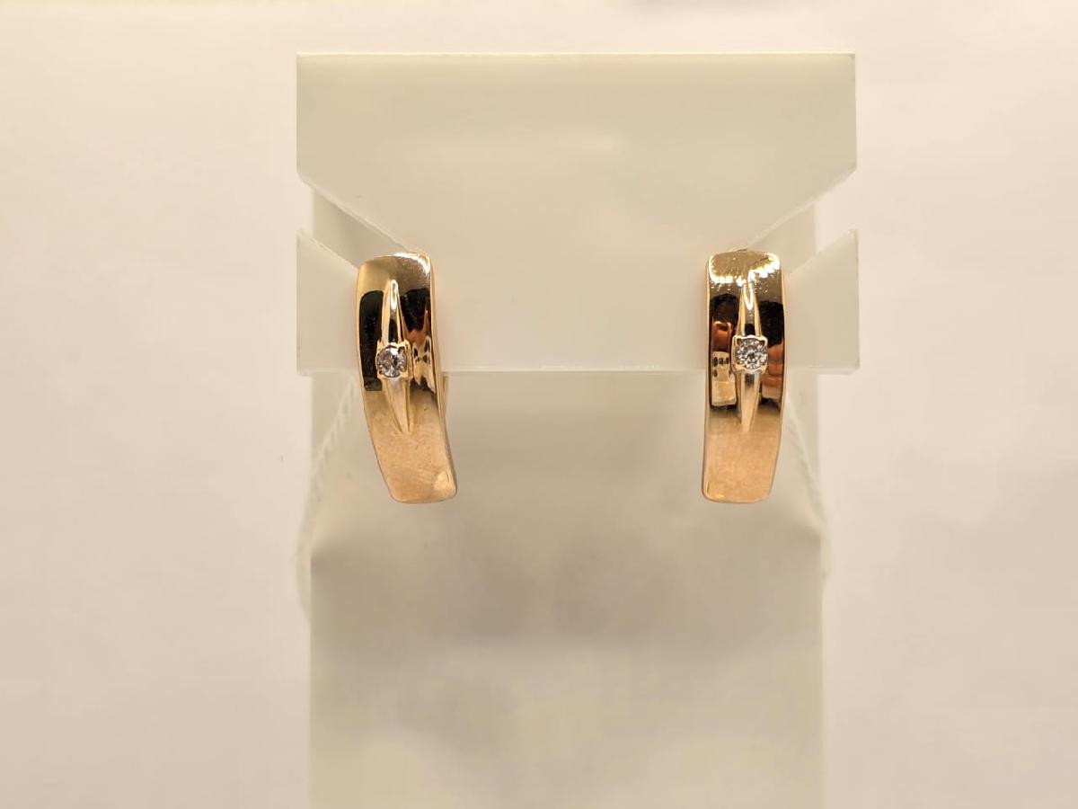 СЕРЬГИ С КАМНЕМ (Au 585)