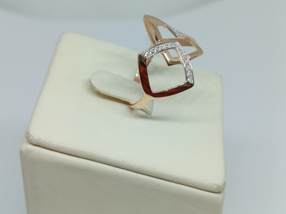 КОЛЬЦО С КАМНЯМИ (Au 585)