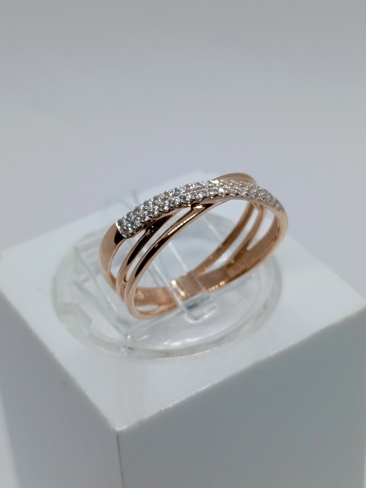 КОЛЬЦО С КАМНЯМИ (Au 585)