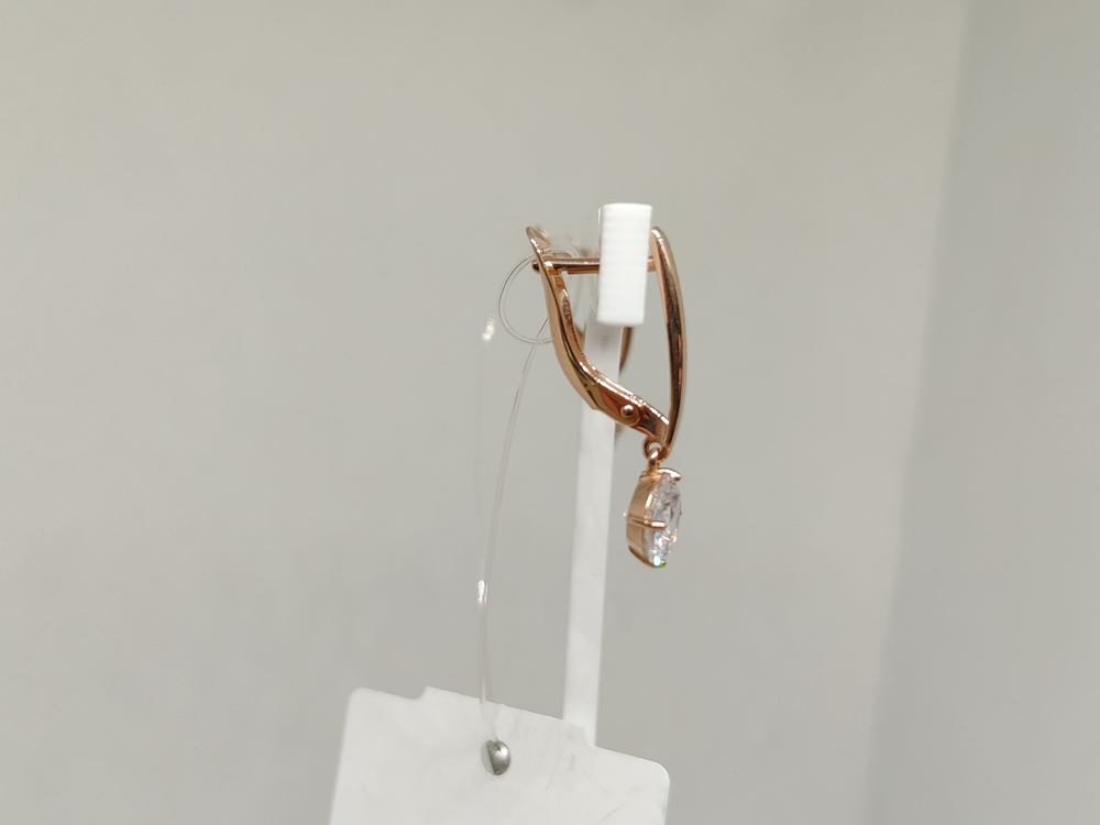 СЕРЬГИ С КАМНЕМ (Au 585)