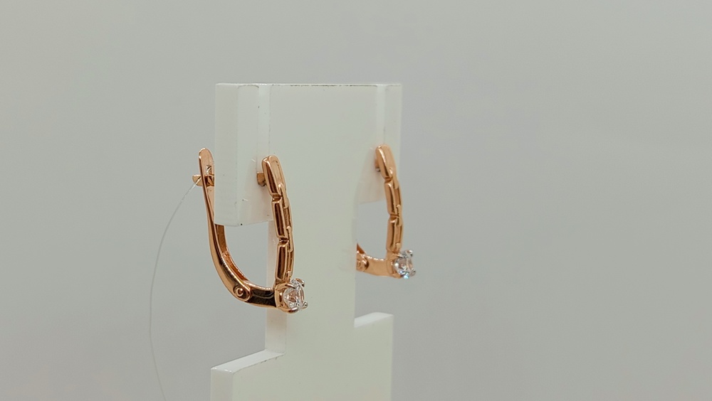 СЕРЬГИ С КАМНЕМ (Au 585)