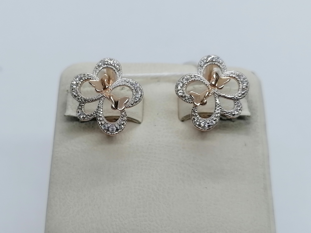 СКМИ585 СЕРЬГИ С КАМНЯМИ (Au 585)