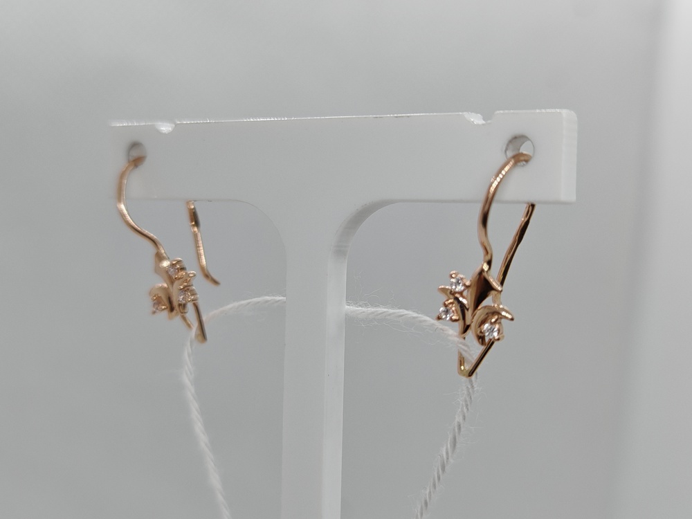 СКМИ585 СЕРЬГИ С КАМНЯМИ (Au 585)