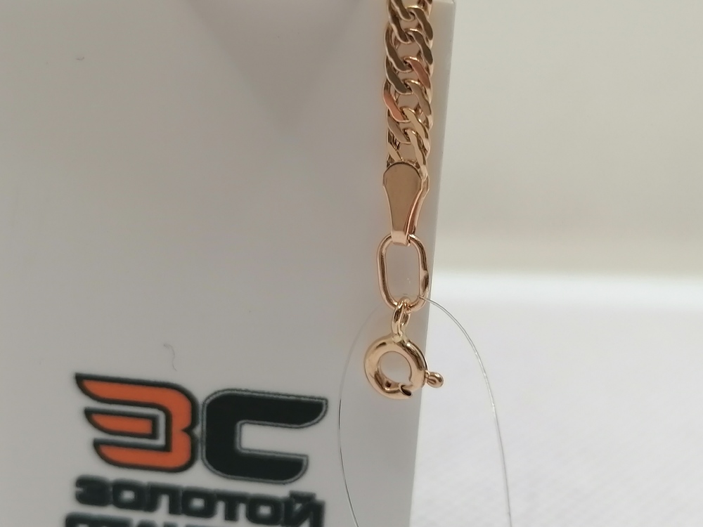 БРАСЛЕТ ПУСТОТЕЛЫЙ Ромб двойной (Au 585)