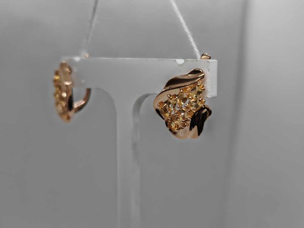 СКМИ585 СЕРЬГИ С КАМНЯМИ (Au 585)