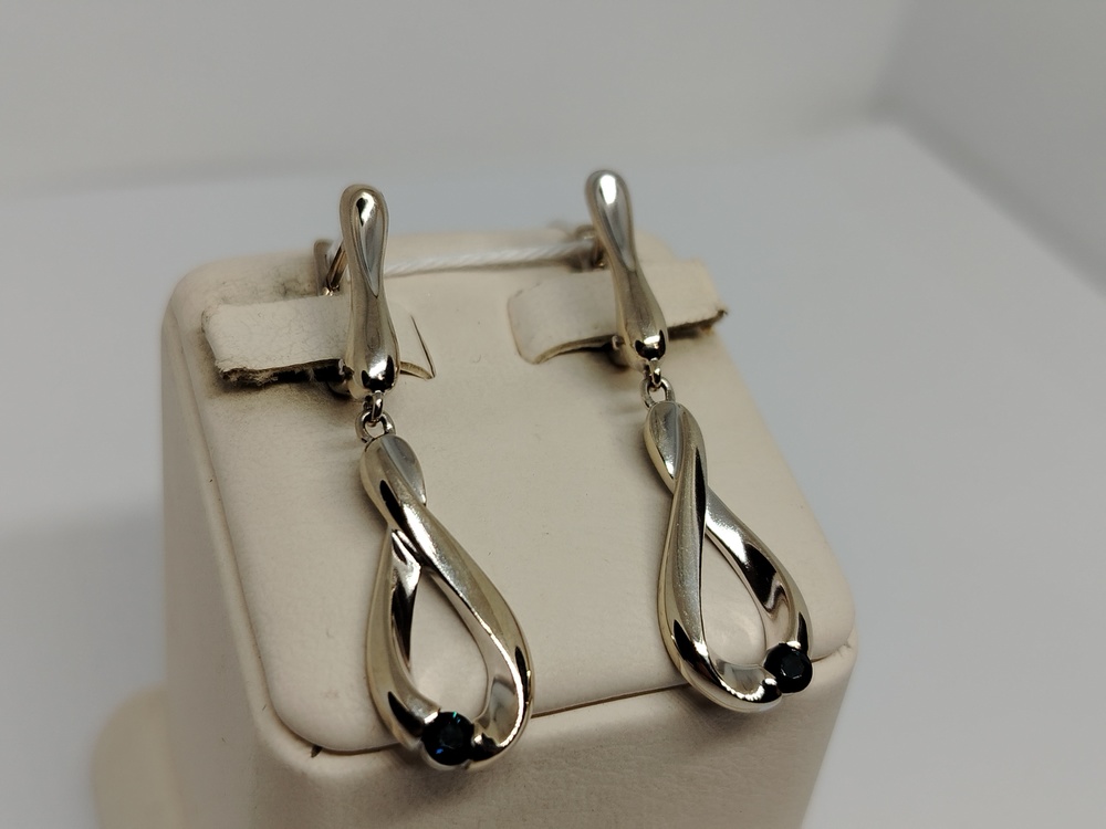 СЕРЬГИ С КАМНЕМ (Au 585)