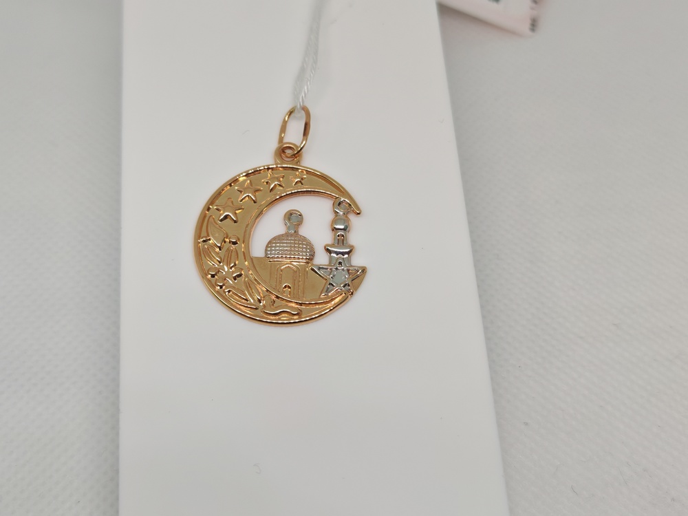 ПОДПБК585 ПОДВЕСКА ПОЛУМЕСЯЦ БЕЗ КАМНЯ (Au 585)