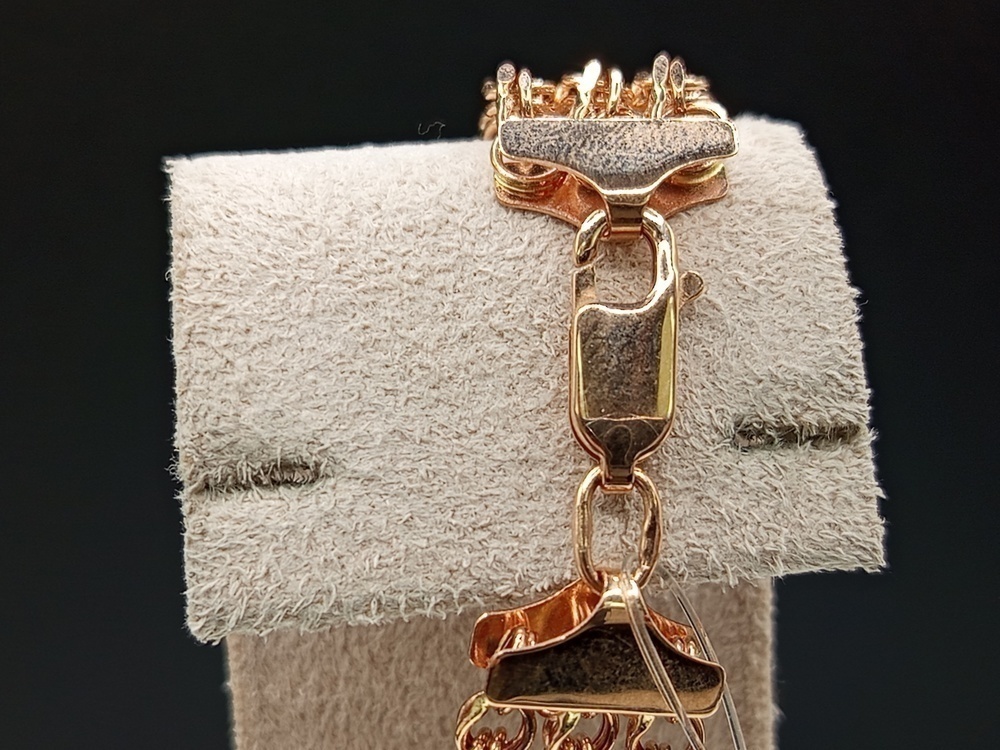 БРАСЛЕТ ПУСТОТЕЛЫЙ Бисмарк тройной (Au 585)