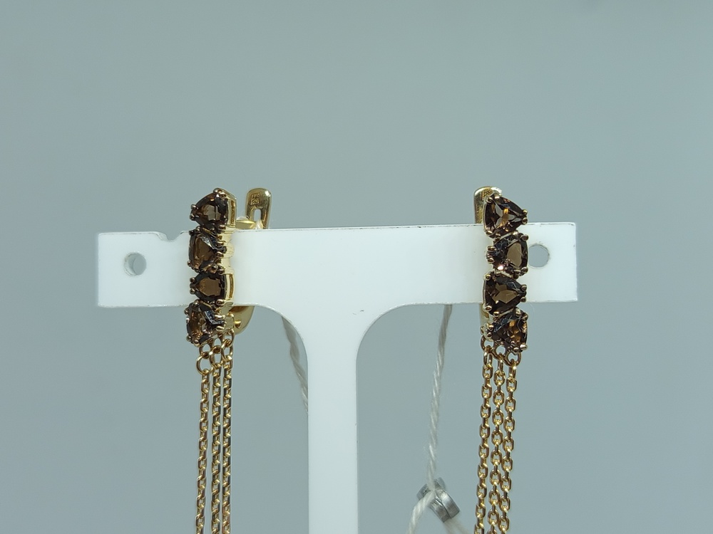 СКМИ585 СЕРЬГИ С КАМНЯМИ (Au 585)