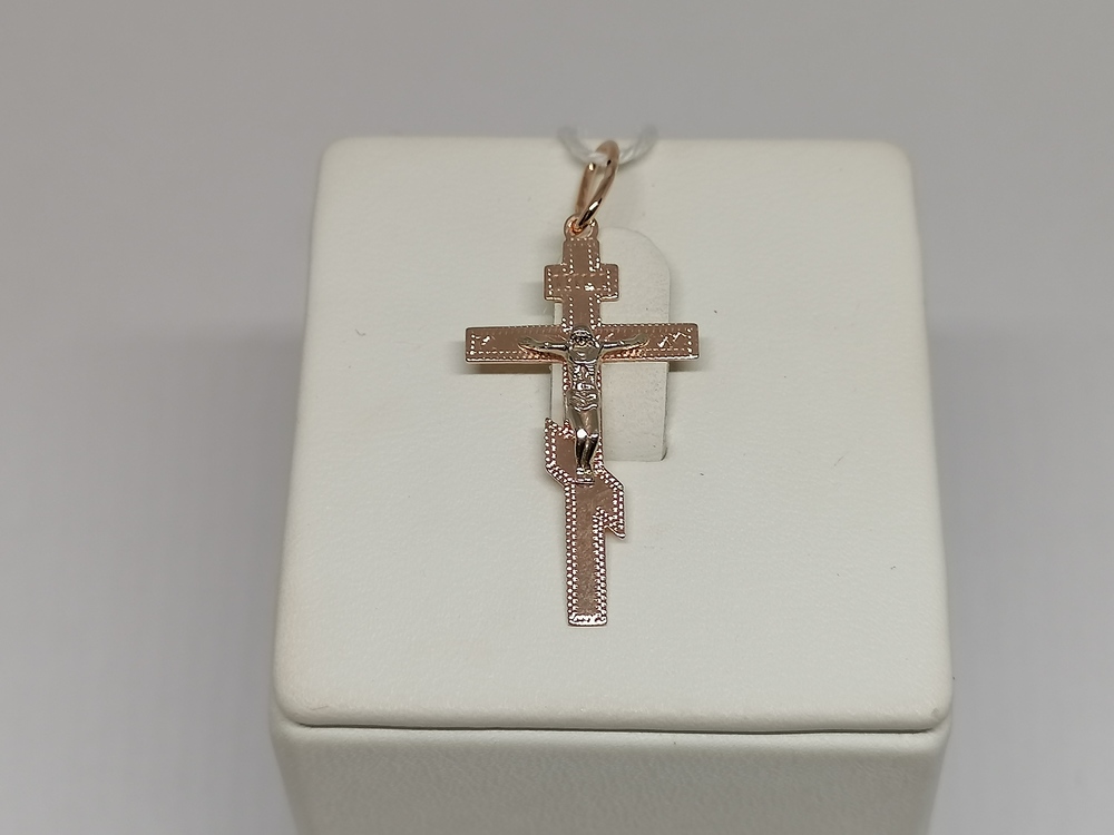 ПОДКБК585 ПОДВЕСКА КРЕСТ БЕЗ КАМНЯ (Au 585)