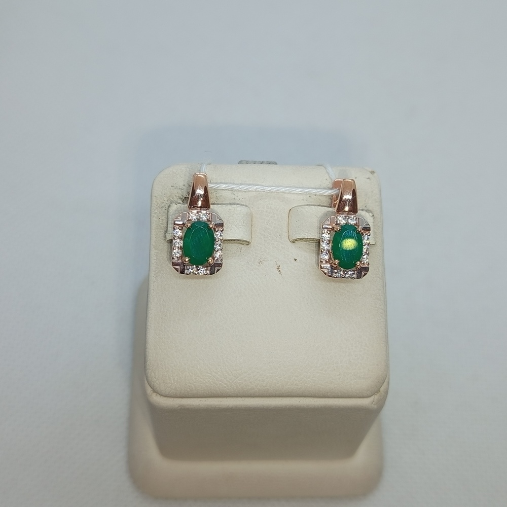 СКМИ585 СЕРЬГИ С КАМНЯМИ (Au 585)