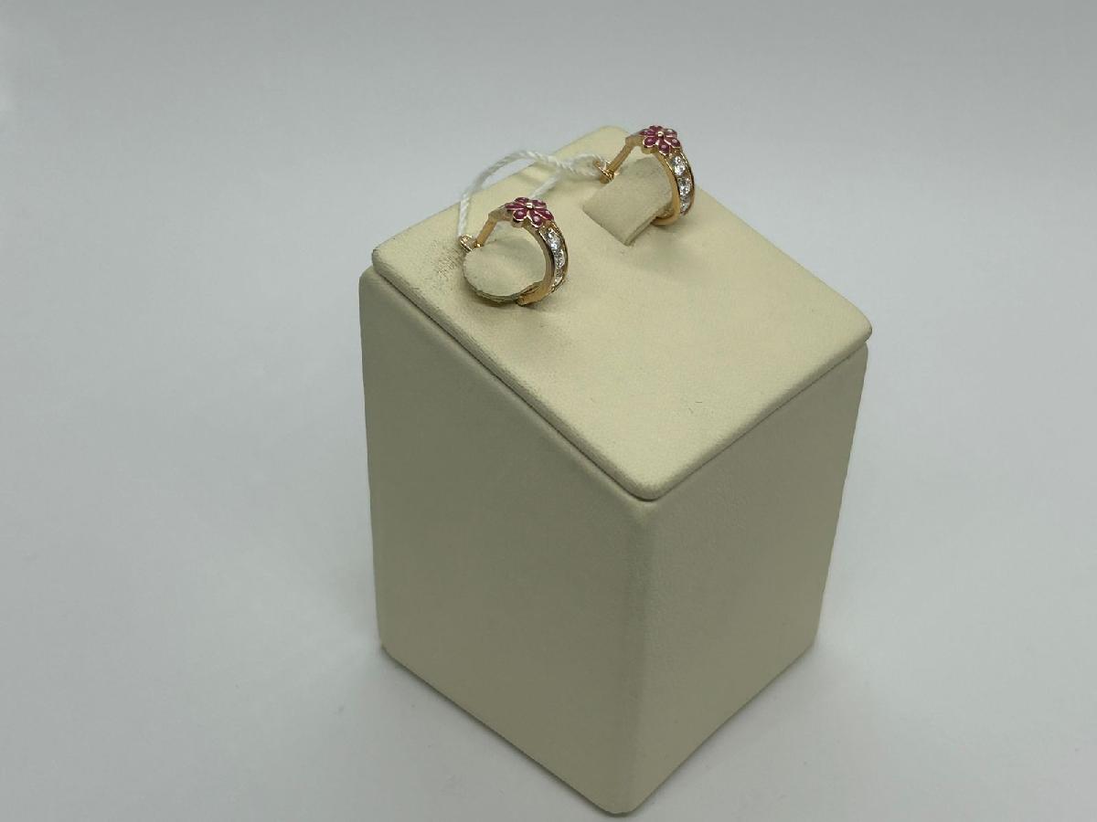 СКМИ585 СЕРЬГИ С КАМНЯМИ (Au 585)