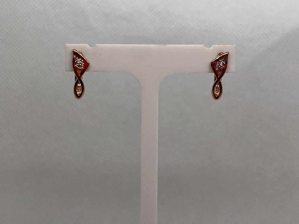 СКМ585 СЕРЬГИ С КАМНЕМ (Au 585)