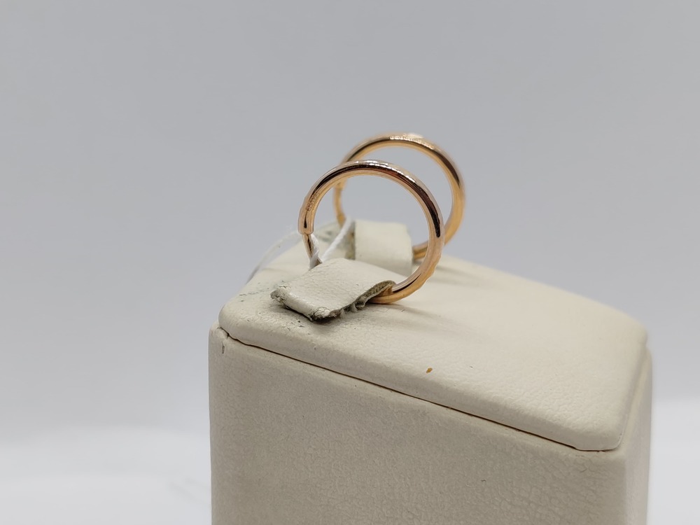 А 021003 СЕРЬГИ КОНГО Рифленые (Au 585)