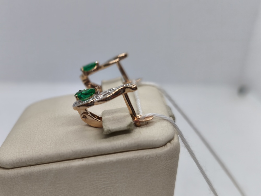 СКМИ585 СЕРЬГИ С КАМНЯМИ (Au 585)