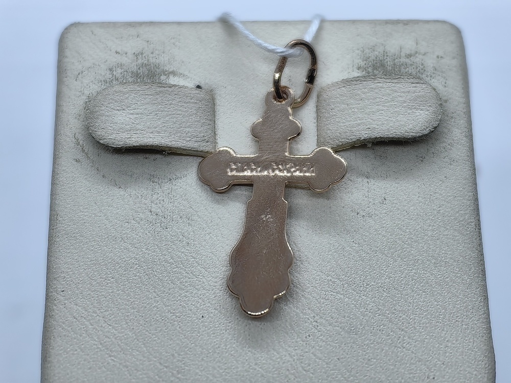 ПОДВЕСКА КРЕСТ БЕЗ КАМНЯ (Au 585)