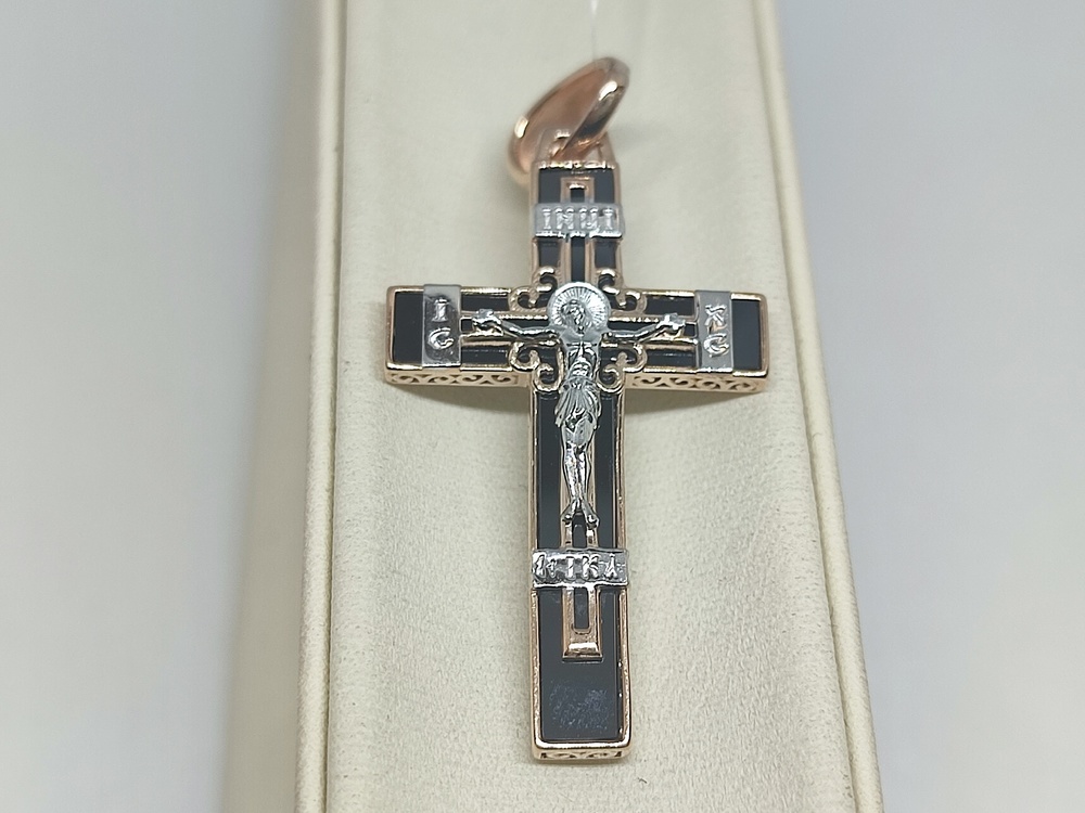 ПОДВЕСКА КРЕСТ с камнем (Au 585)