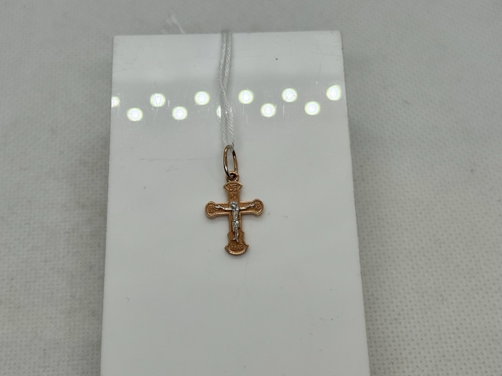 ПОДКБК585 ПОДВЕСКА КРЕСТ БЕЗ КАМНЯ (Au 585)