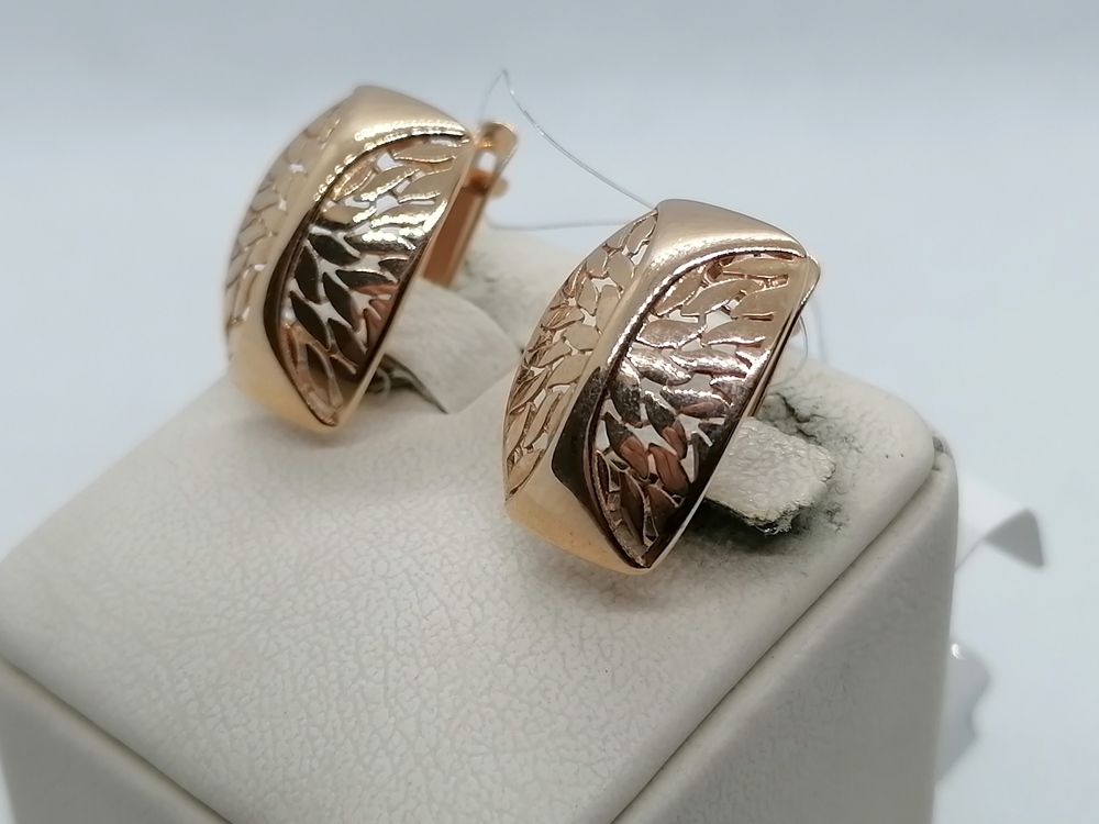 08-208104 СЕРЬГИ С КАМНЯМИ (Au 585)