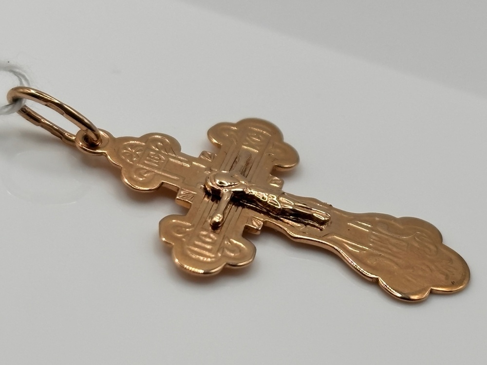 ПОДКБК585 ПОДВЕСКА КРЕСТ БЕЗ КАМНЯ (Au 585)