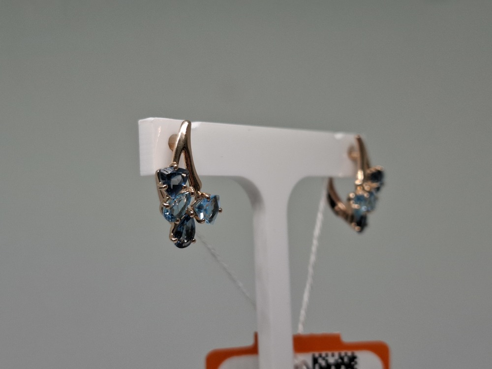 СКМИ585 СЕРЬГИ С КАМНЯМИ (Au 585)