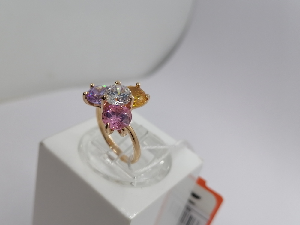 КОЛЬЦО С КАМНЯМИ (Au 585)