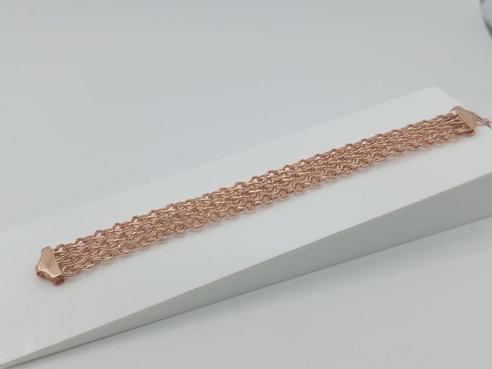 БРАСЛЕТ ПУСТОТЕЛЫЙ Бисмарк тройной (Au 585)