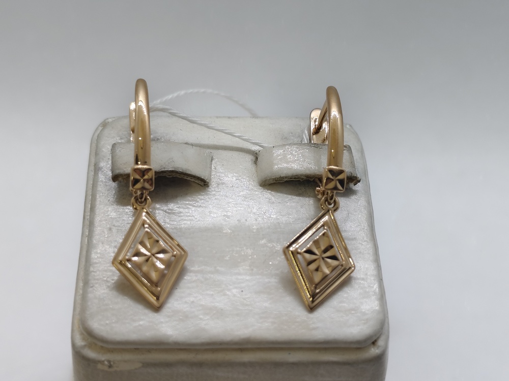 СБКМ585 СЕРЬГИ БЕЗ КАМНЯ (Au 585)