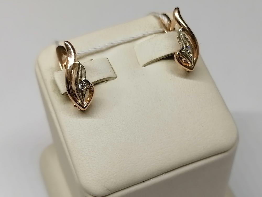 СЕРЬГИ С КАМНЕМ (Au 585)