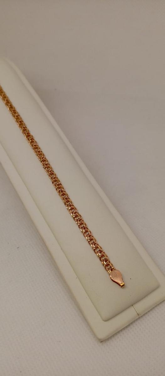 БЛБ585 БРАСЛЕТ ПОЛНОВЕСНЫЙ Бисмарк (Au 585)